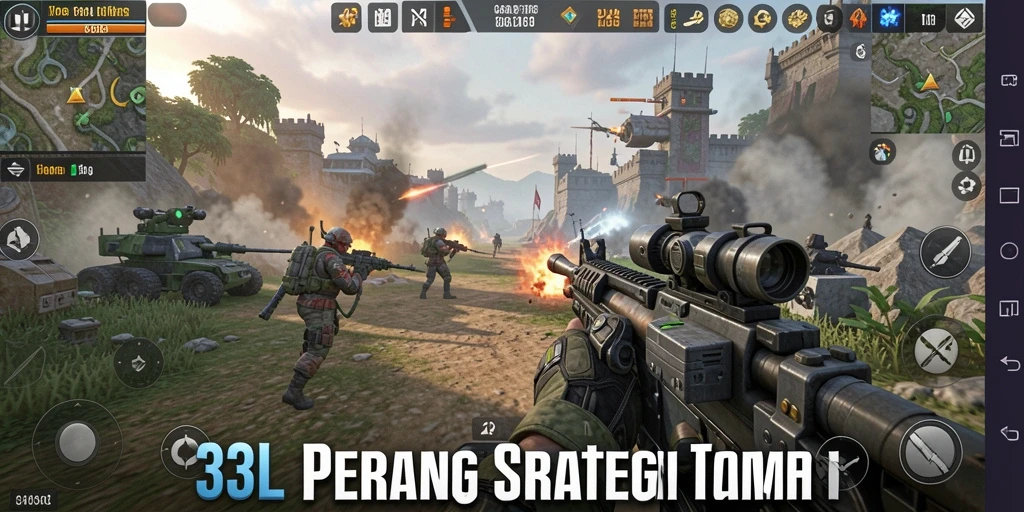 Gameplay mendebarkan dalam 33L menampilkan aksi tembak-menembak intens.