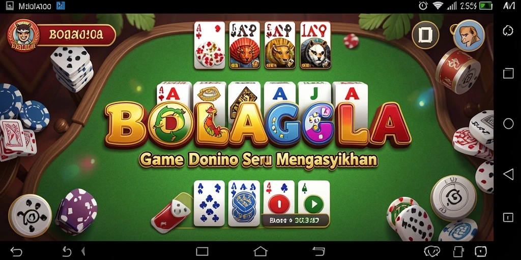 Tampilan gameplay BOLAGILA yang penuh aksi dan tantangan Domino.