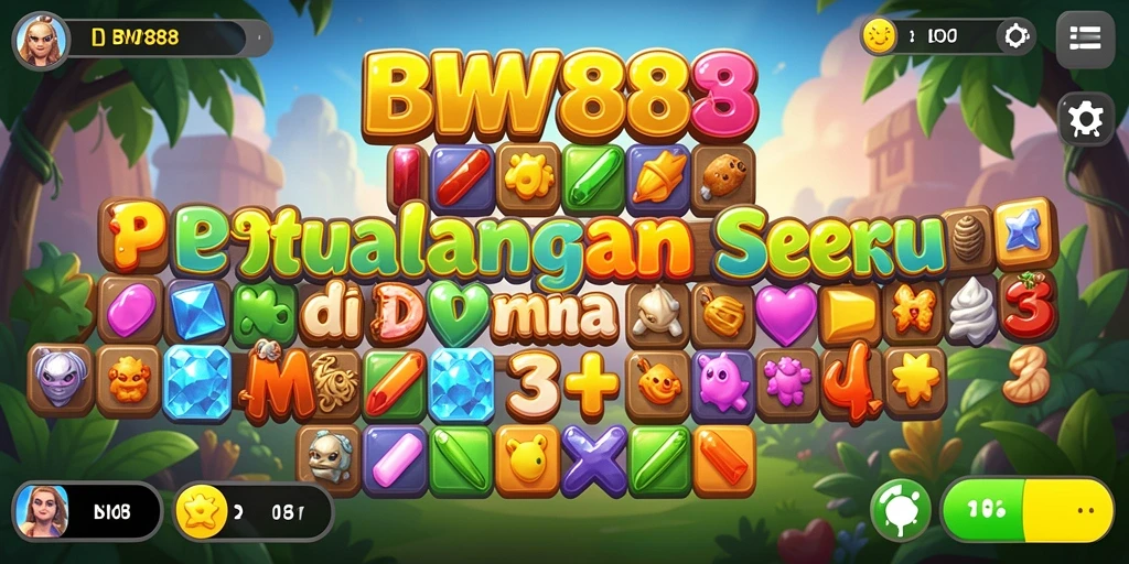 Tampilan gameplay BW888 yang penuh warna dan menyenangkan.