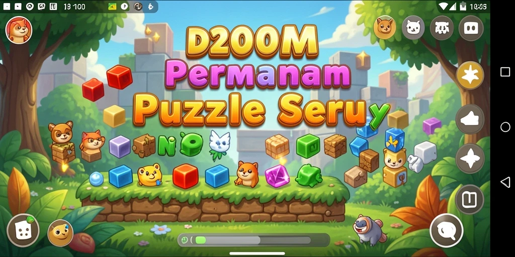 Tampilan utama D200M dengan gameplay Puzzle yang menantang dan menarik.