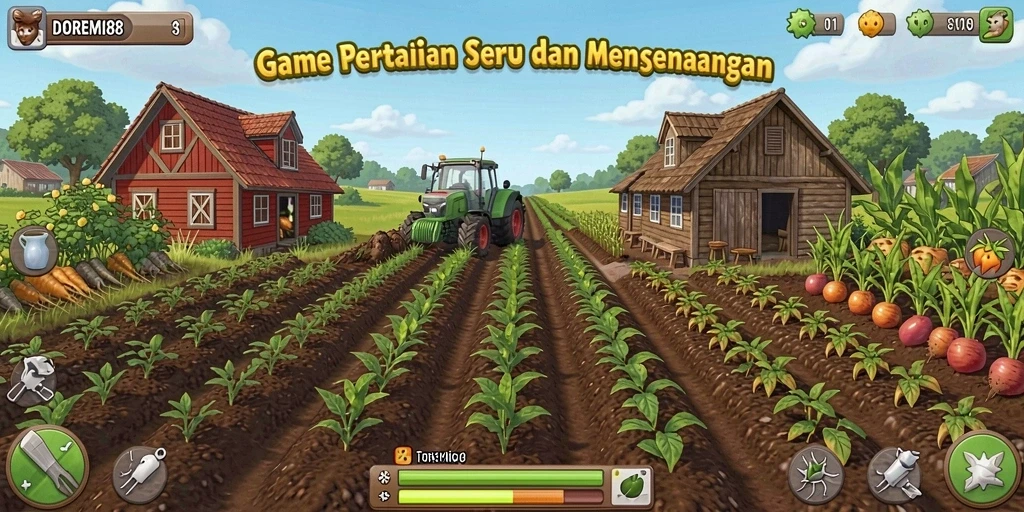 Tampilan menarik dari gameplay Farming DOREMI88 yang mengasyikkan.
