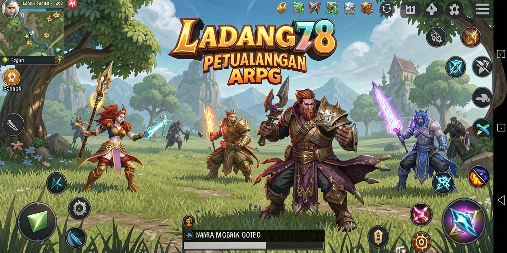Screenshot gameplay LADANG78 menampilkan aksi pertempuran yang intens.