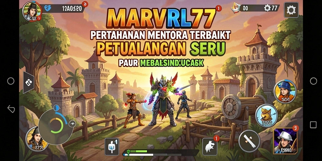 Screenshot gameplay <strong>MARVRL77</strong> menampilkan aksi menawan dalam Tower Defense.