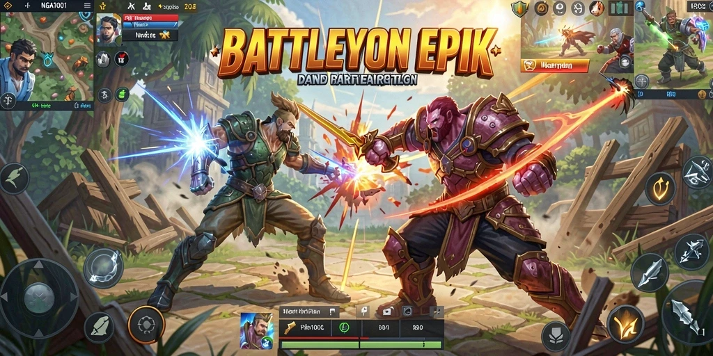 Screenshot gameplay NAGA1001 yang menampilkan aksi Battle Royale seru.