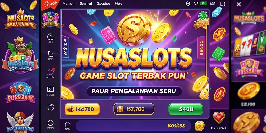 Tampilan menarik dari gameplay NUSASLOTS yang seru dan mengasyikkan.