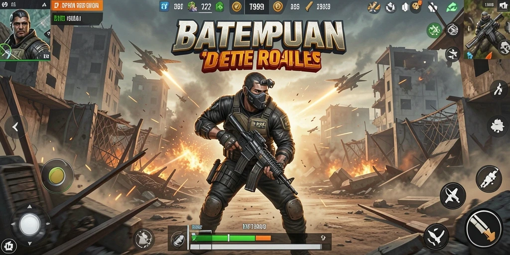 Tangkapan layar dari gameplay intens T9999 dalam mode Battle Royale.