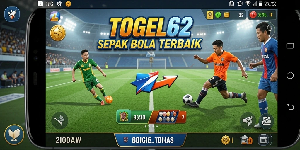 Tampilan gameplay TOGEL62 yang menampilkan prediksi pertandingan sepak bola.